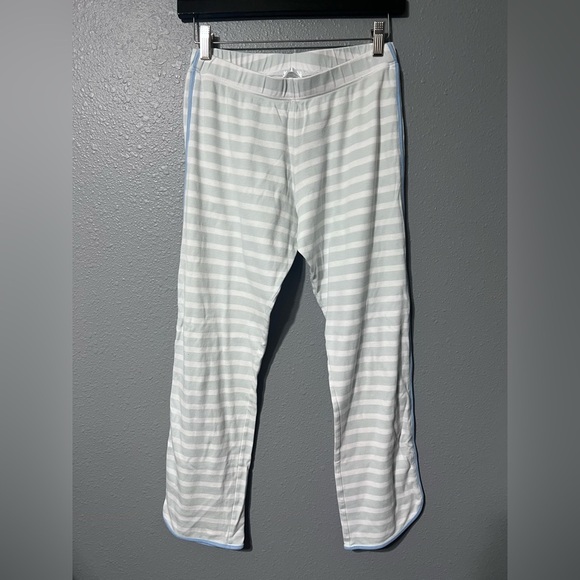 LAKE Pajama Pants Blue/White Striped Pima Cotton Sz XS Comfy Athleisure Stretch. - Picture 1 of 5